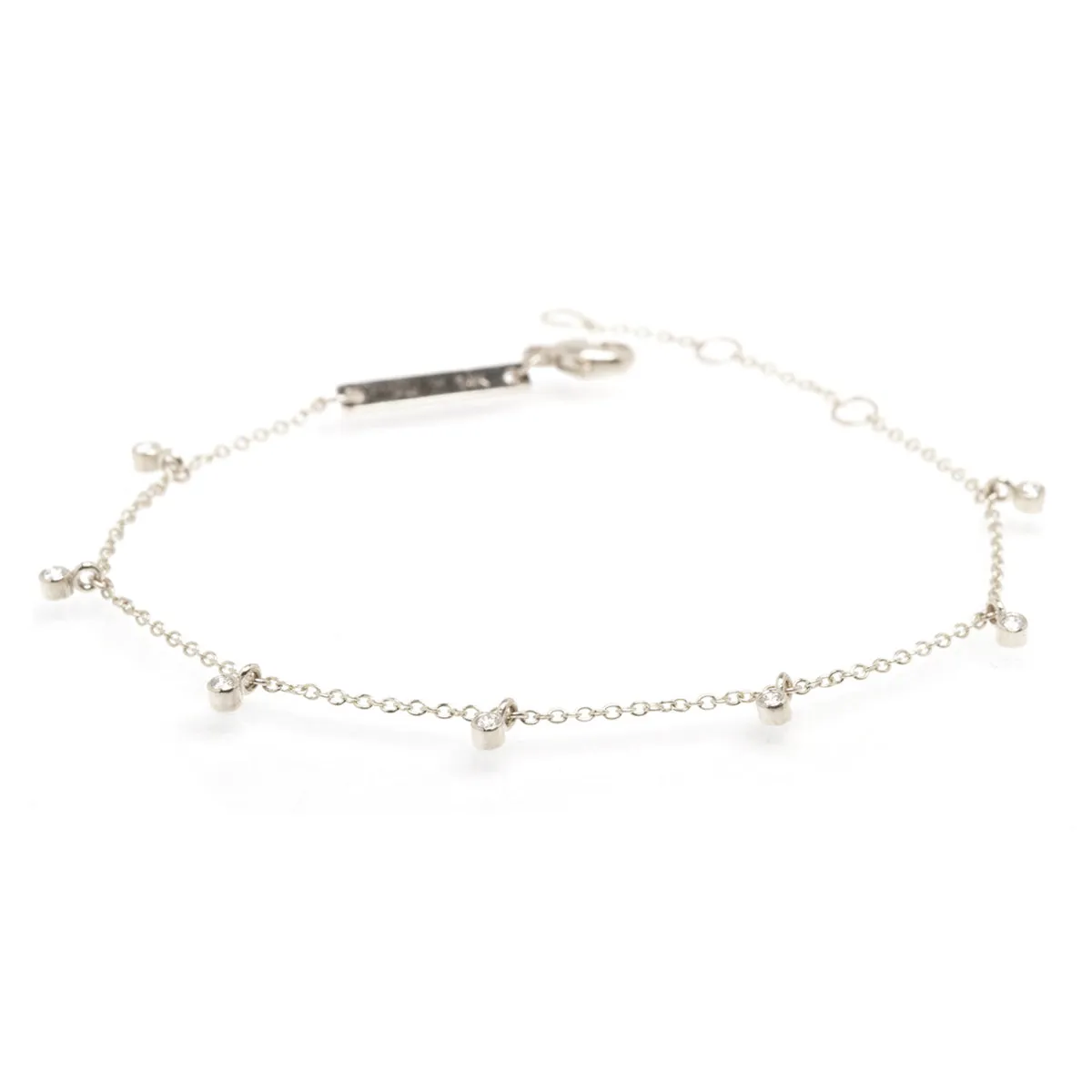 14k 7 Dangling Diamond Bracelet