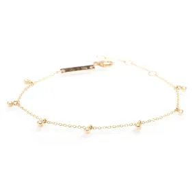 14k 7 Dangling Diamond Bracelet