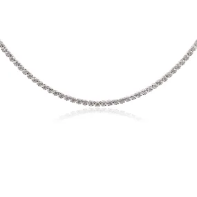 14K WHITE GOLD DIAMOND TENNIS STYLE NECKLACE - 2.38CTW