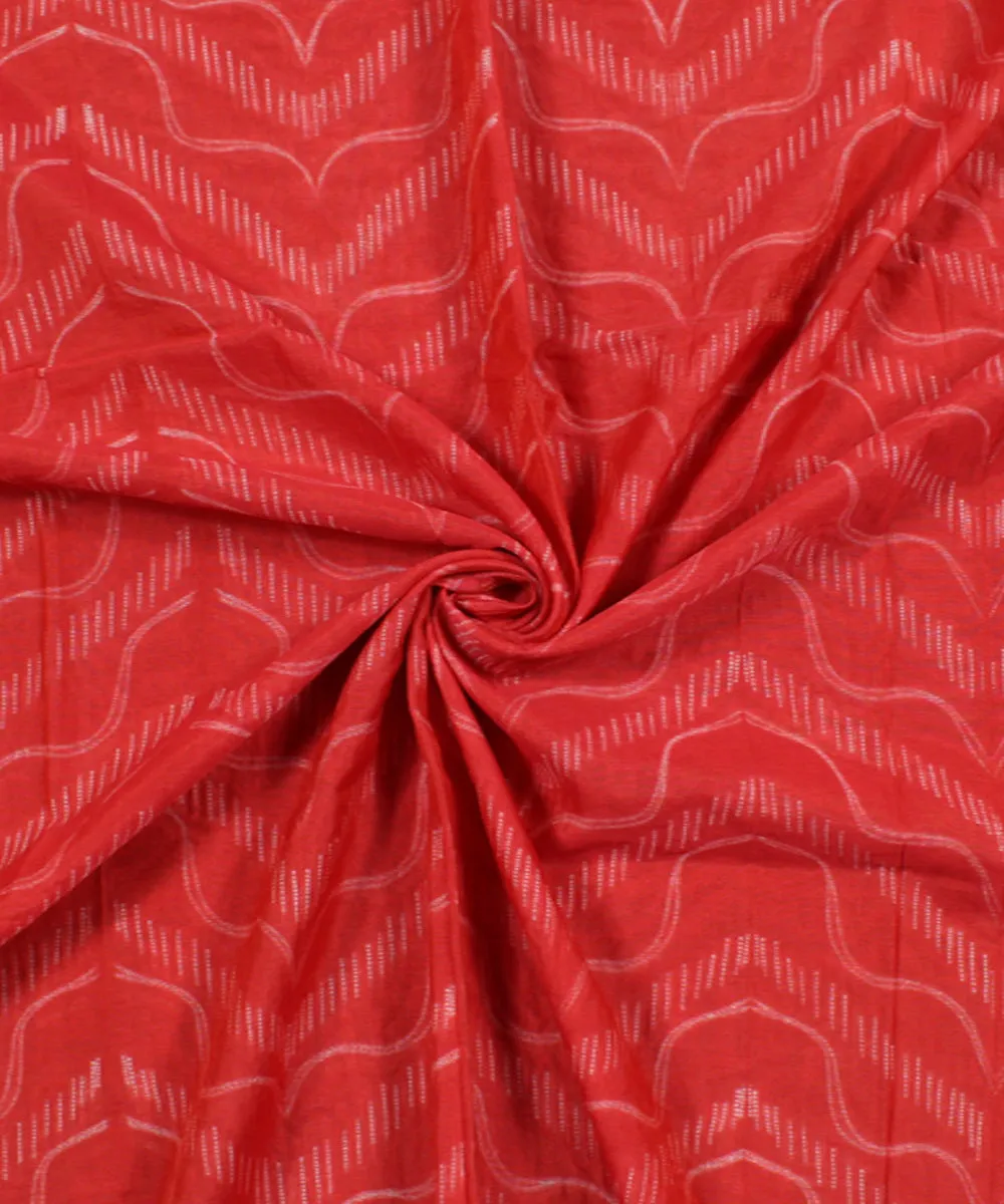 2.5 m Red cotton tie dye shibori kurta material