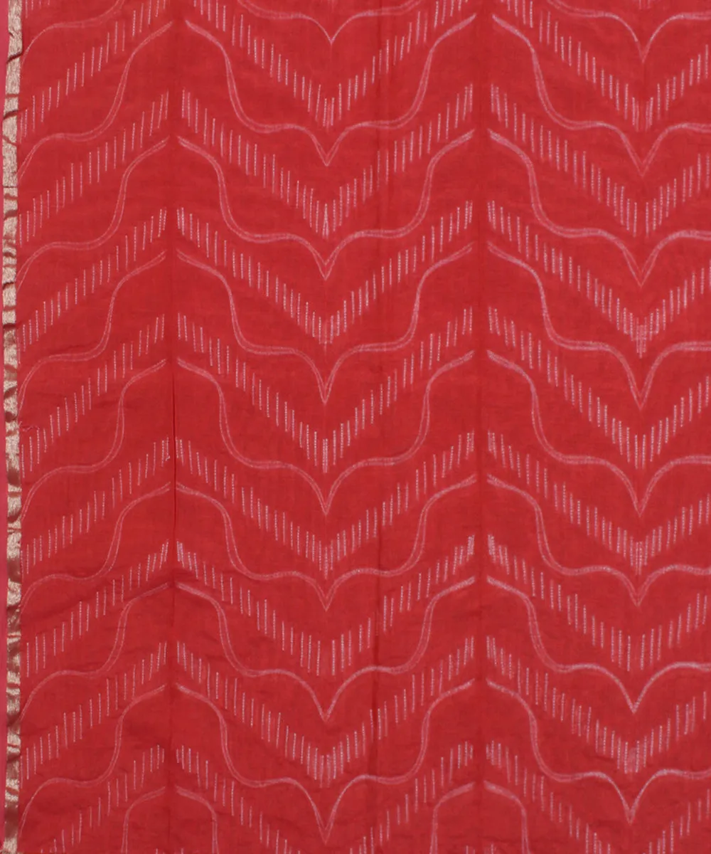 2.5 m Red cotton tie dye shibori kurta material