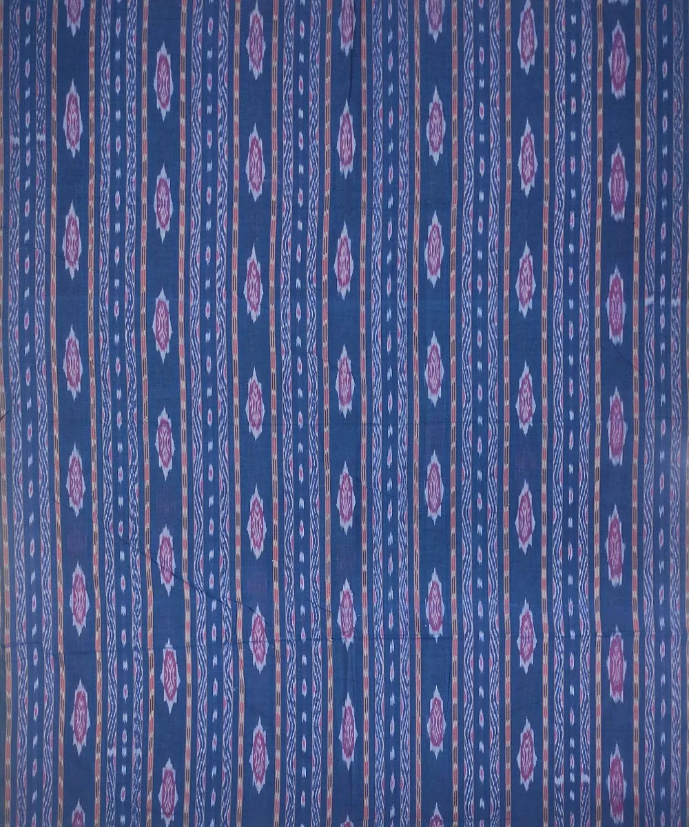 2.5m Blue hand woven cotton sambalpuri ikat kurta material