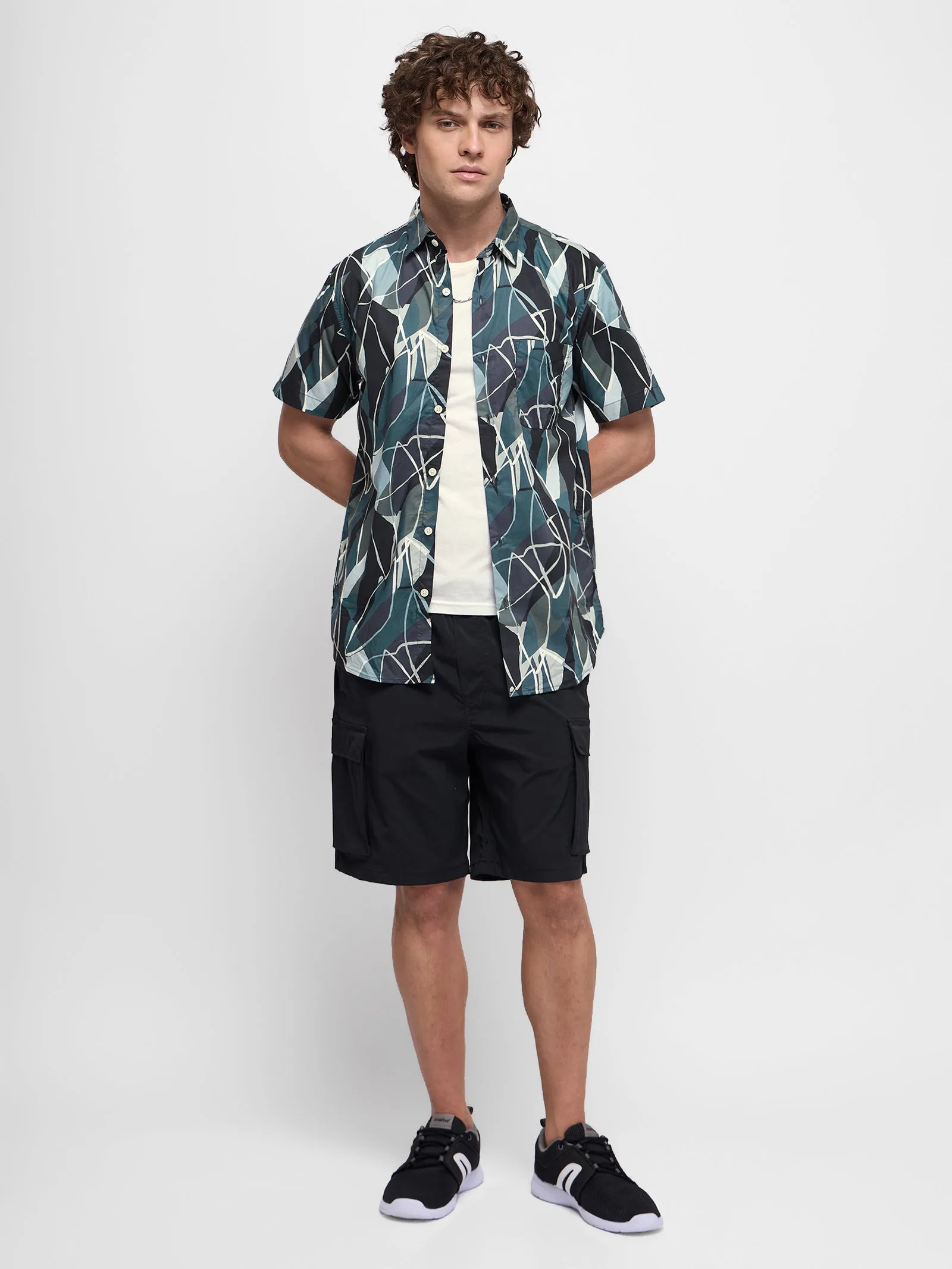 Abstract Print Short Sleeve Shirt