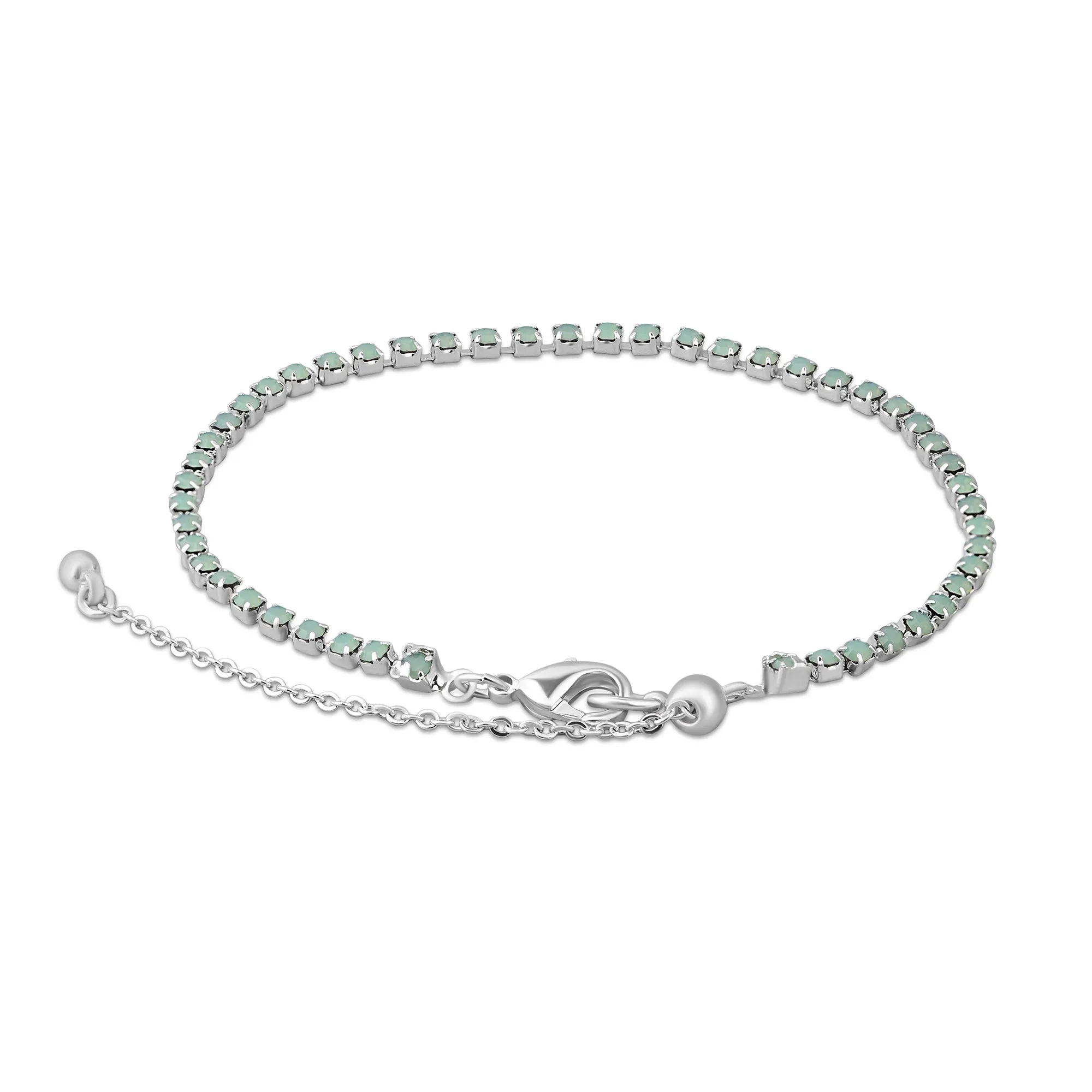 Accessorize London Women's Sterling Silver-Plated Cubic Zirconia Tennis Bracelet