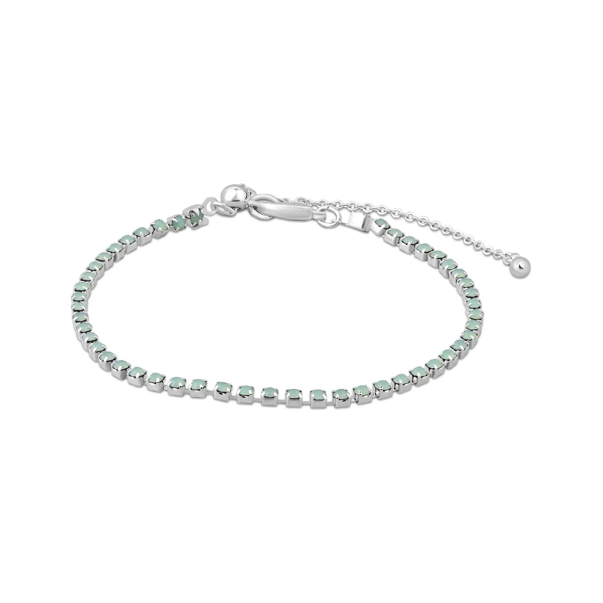 Accessorize London Women's Sterling Silver-Plated Cubic Zirconia Tennis Bracelet