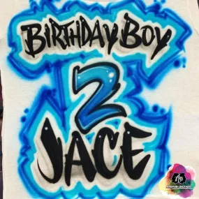 Airbrush 2nd Birthday Shirt Design