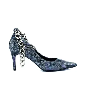 Ambrogio Bespoke Custom Women's Shoes Lilac Exotic Cascabel Snake-Skin Florence Pumps (AMBW1109)