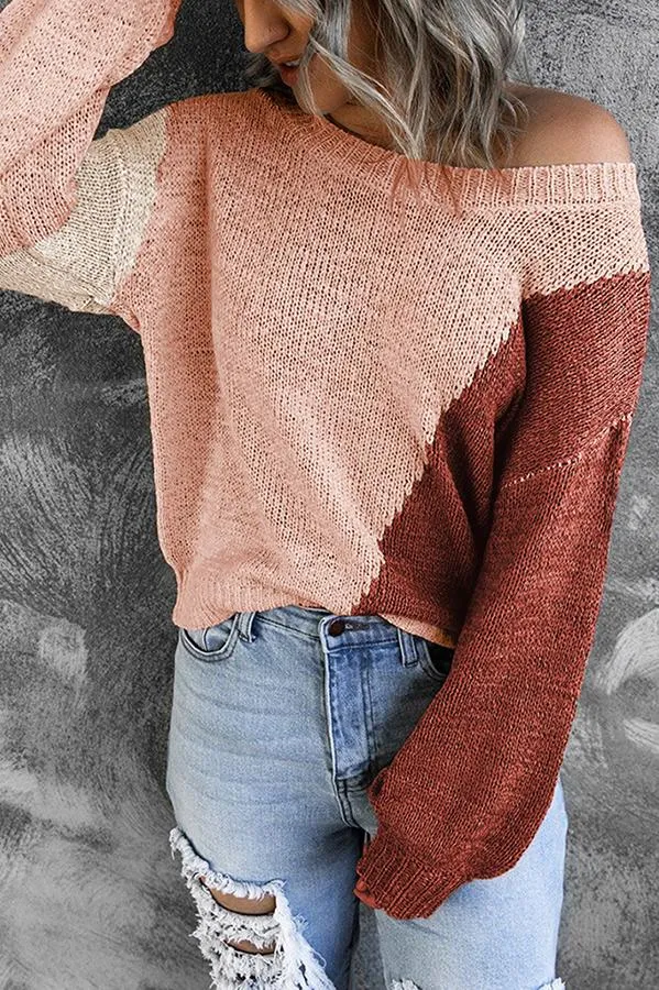 Ashley Colorblock Soft Material Sweater