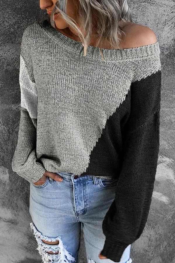 Ashley Colorblock Soft Material Sweater