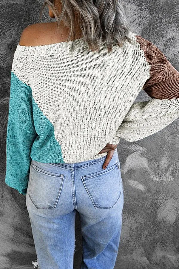 Ashley Colorblock Soft Material Sweater