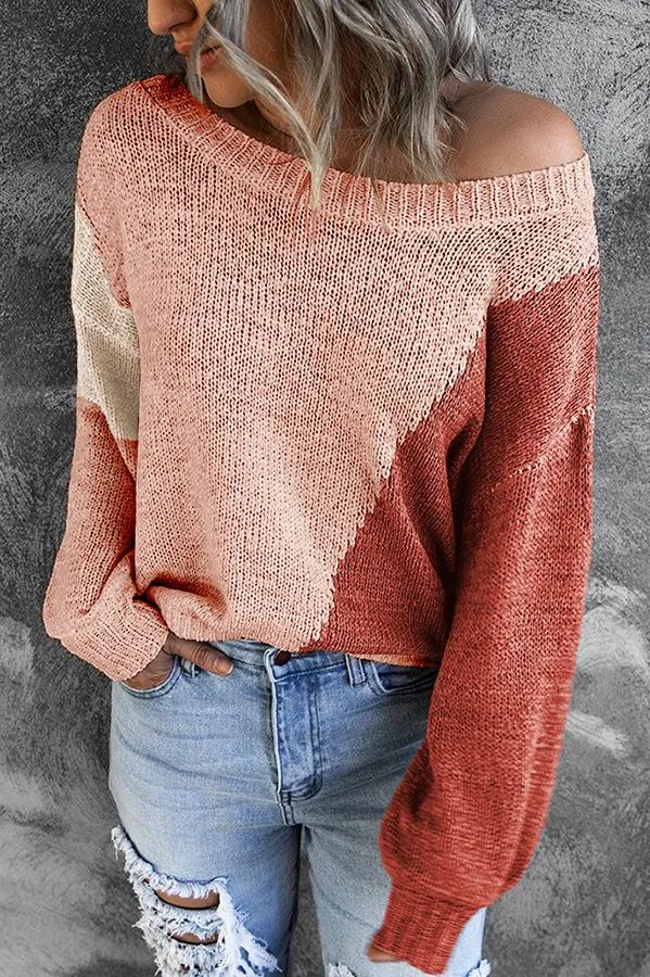 Ashley Colorblock Soft Material Sweater