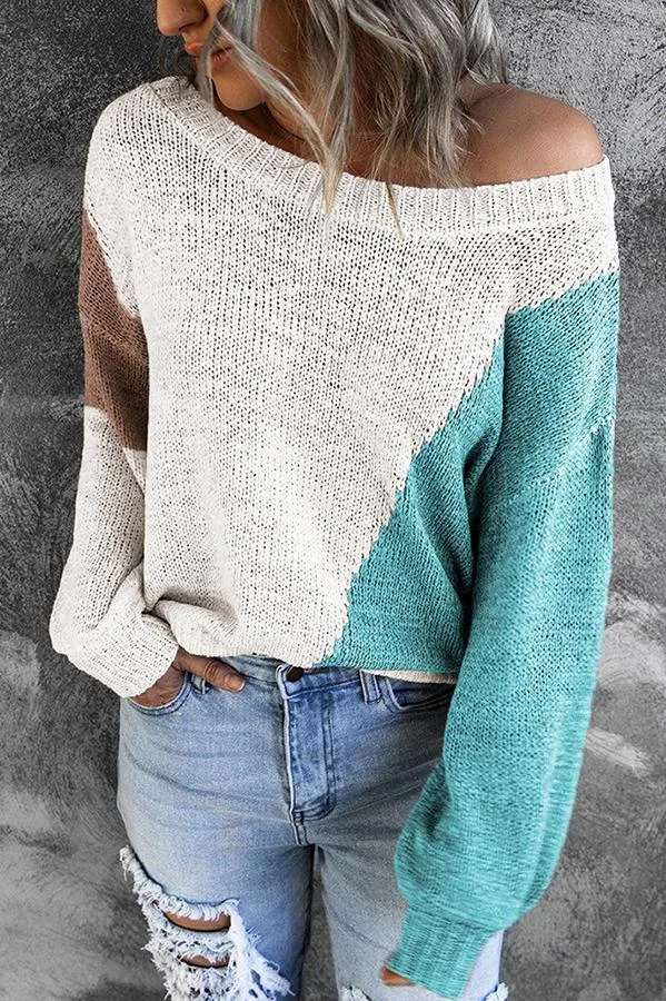 Ashley Colorblock Soft Material Sweater