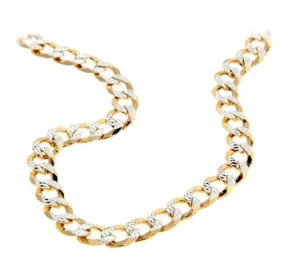 Better Jewelry Cuban Italian Chain Two-Toned 14K Gold over .925 Sterling Silver