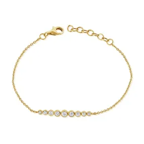 Bezel Diamond Bar Bracelet