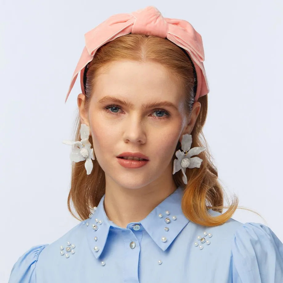 BLUSH SHIRLEY WIDE RIBBON HEADBAND