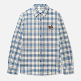 Butter Goods - Pooch Flannel Longsleeve Shirt - Sky Blue