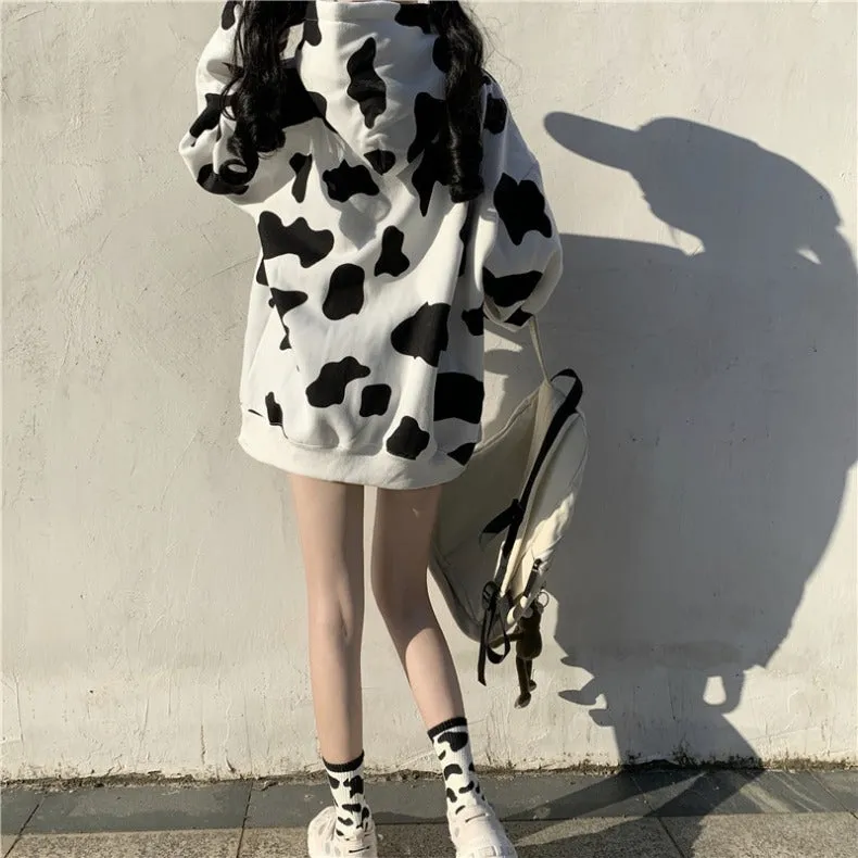 Cow Hoodie Fleece AD12183