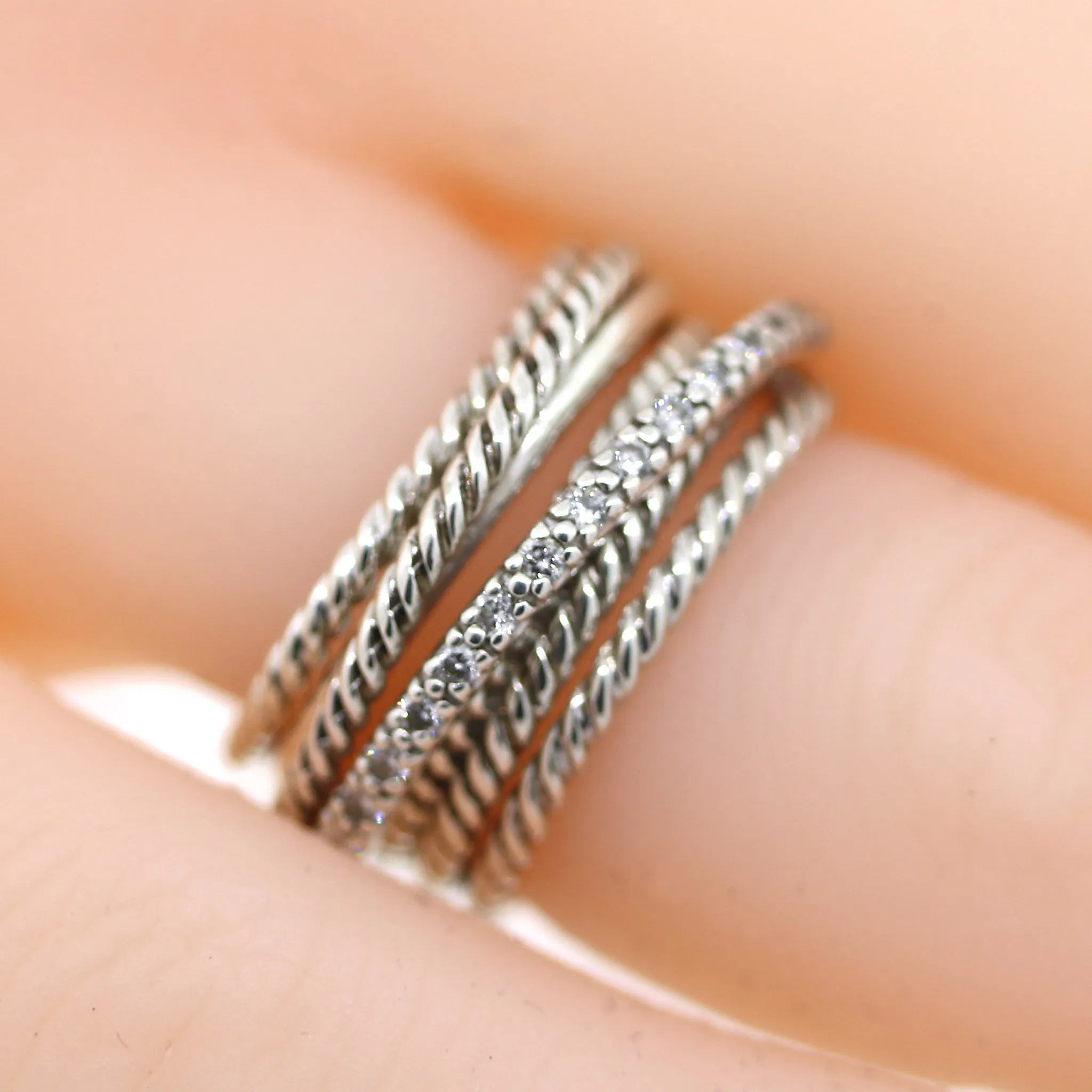 David Yurman Diamond Wide Crossover Ring