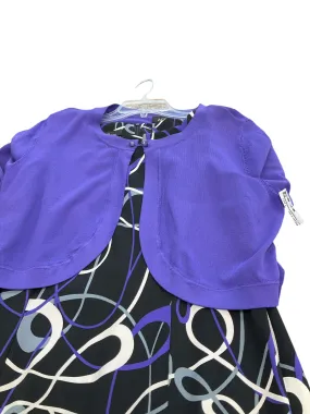 Dress Set 2pc By Agb In Black & Purple, Size: 14