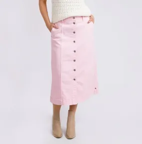 Elm Florence Button Thru Skirt - Splendid Pink