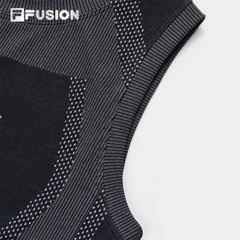 FILA FUSION INLINE URBAN TECH Women Cotton Vest (Black)