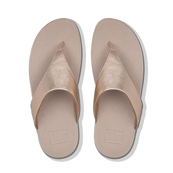 Fit Flop Lulu Leather Toepost Rose Gold      