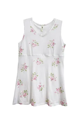 Floral Printed Cotton Knit Chemise - Plus Size