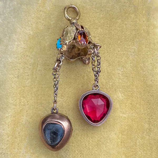 Georgian Twin Stone Drop Pendant