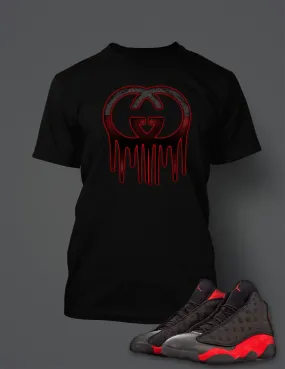 Graphic T Shirt to Match Retro Air Jordan 13 Bred Shoe