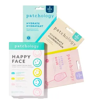 Happy Face Kit- 6 Pack of Facial Sheet Masks