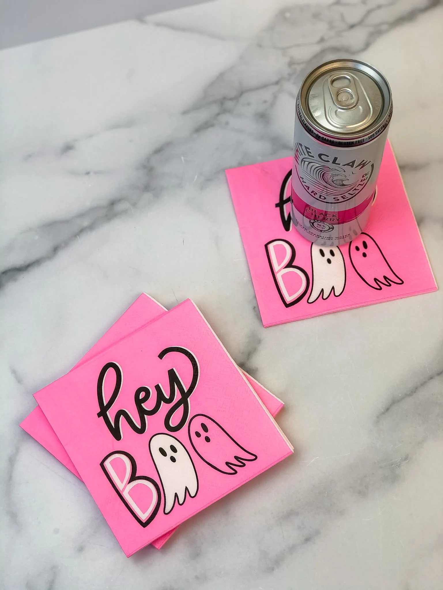 'Hey Boo' Ghost Beverage Napkins