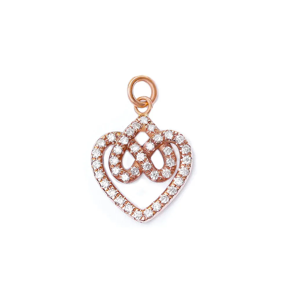 INFINITY HEARTS LOCK KNOT DIAMOND PENDANT [pre order] - SN003