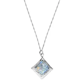 Israeli Roman Glass Diamond Twist Necklace