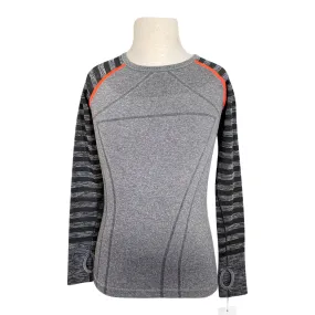 Ivivva Technical Long Sleeve Top in Grey/Coral - Children's 8