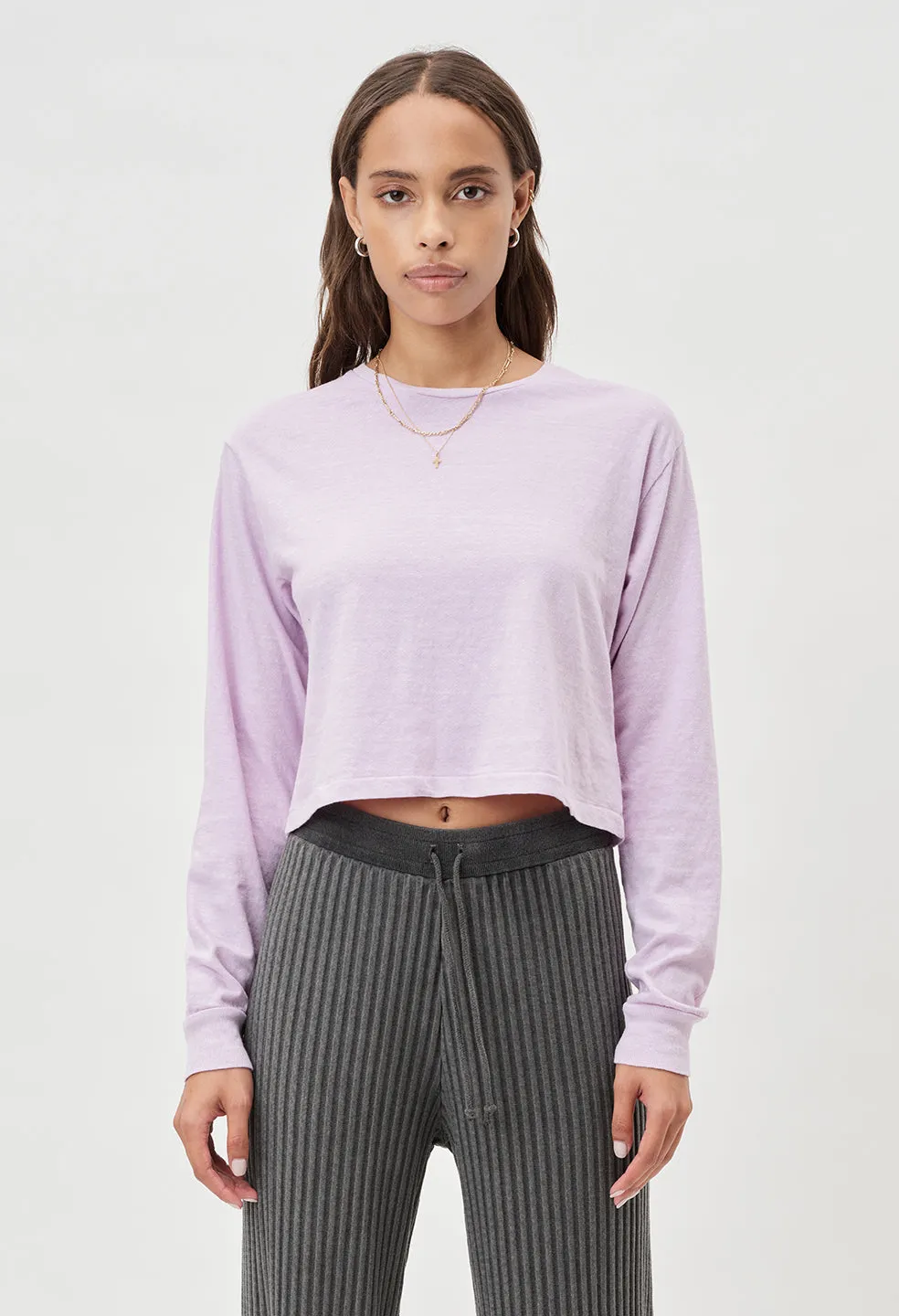 Jersey LS Cropped Tee / Prism