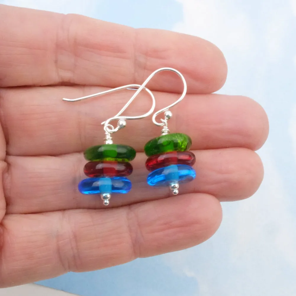 jewel stack earrings