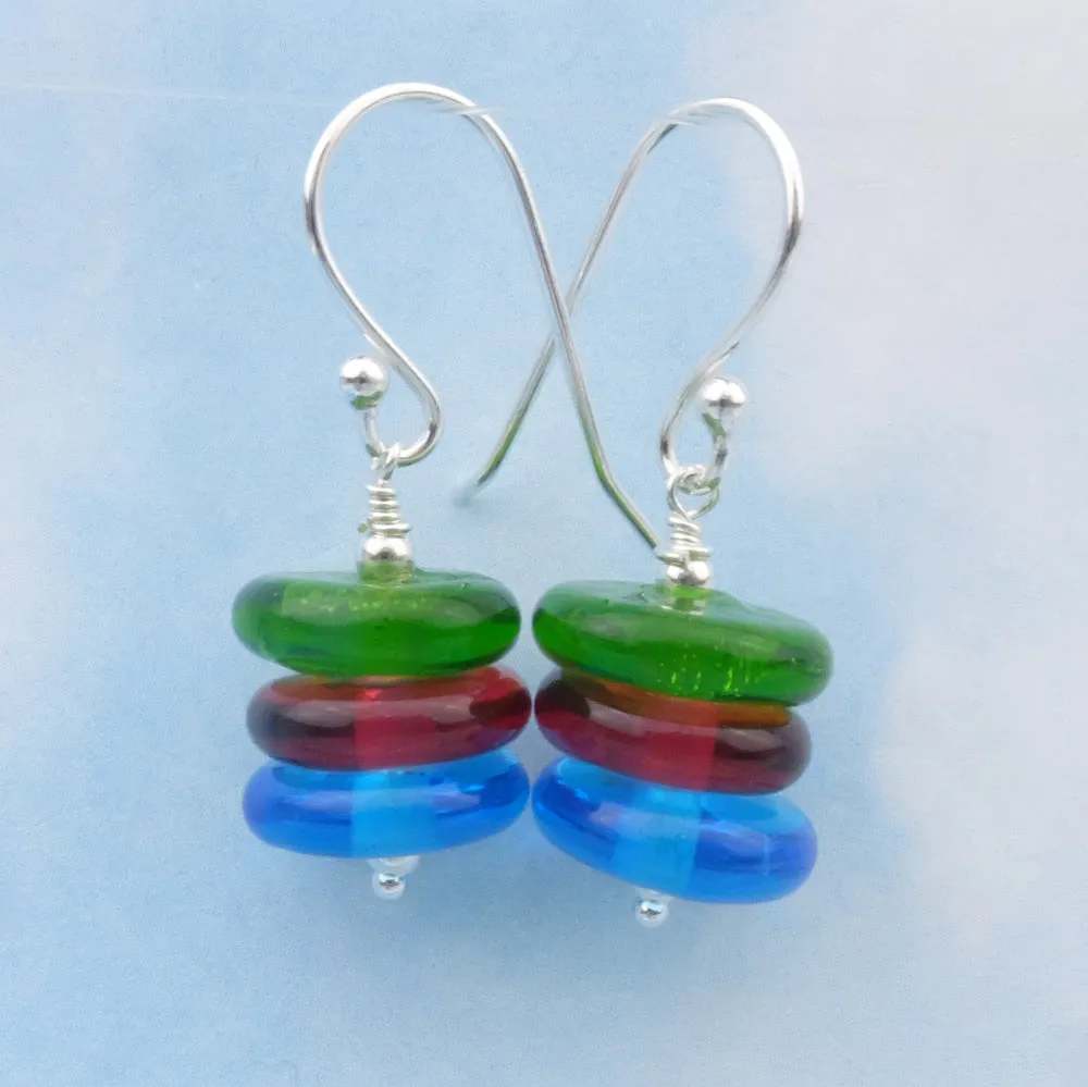 jewel stack earrings