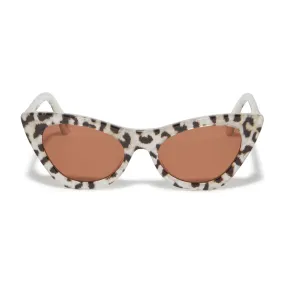 LEOPARD DOWNTOWN CAT-EYE SUNGLASSES