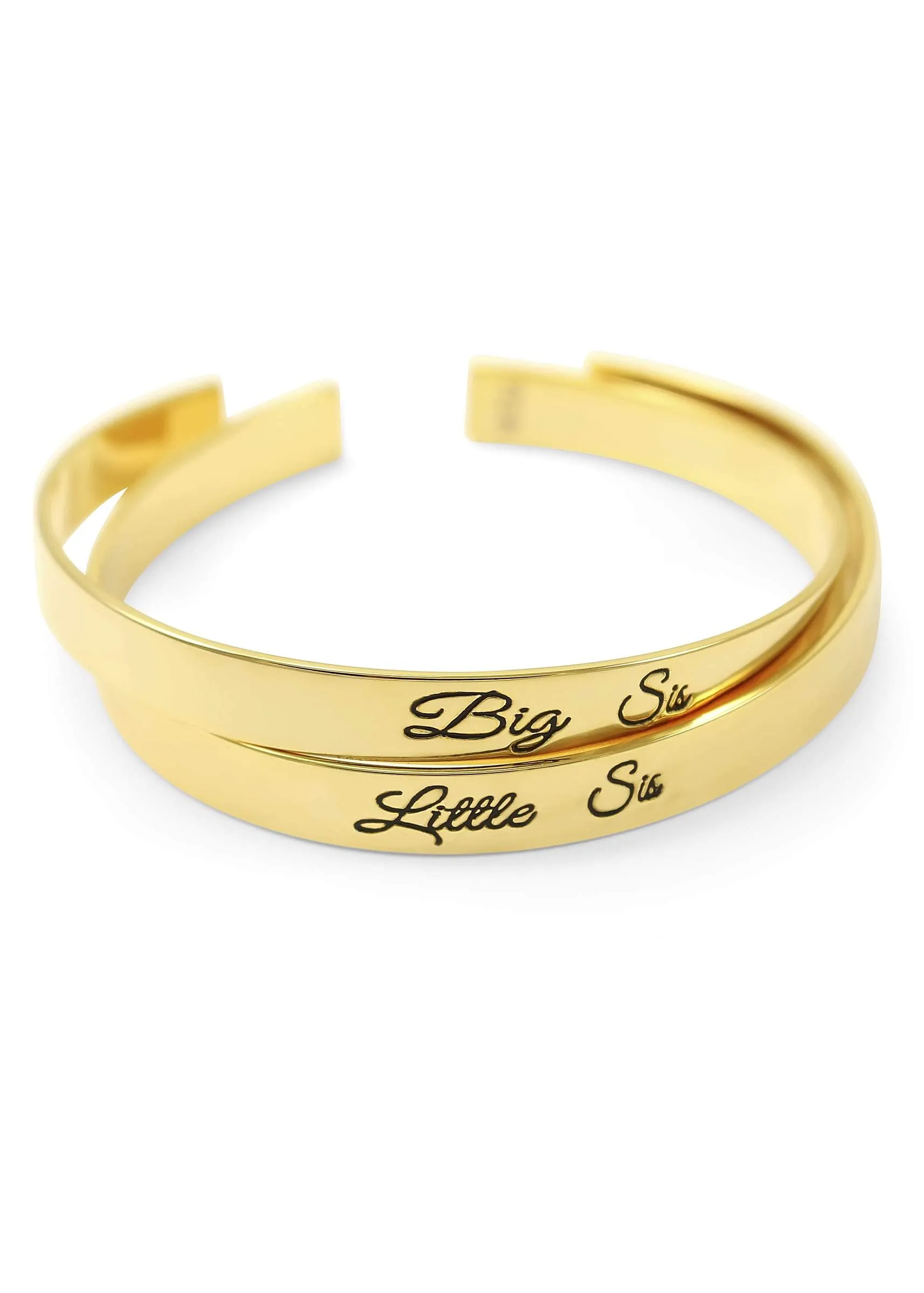 Little Sis Bangle Cuff Bracelet (gold)