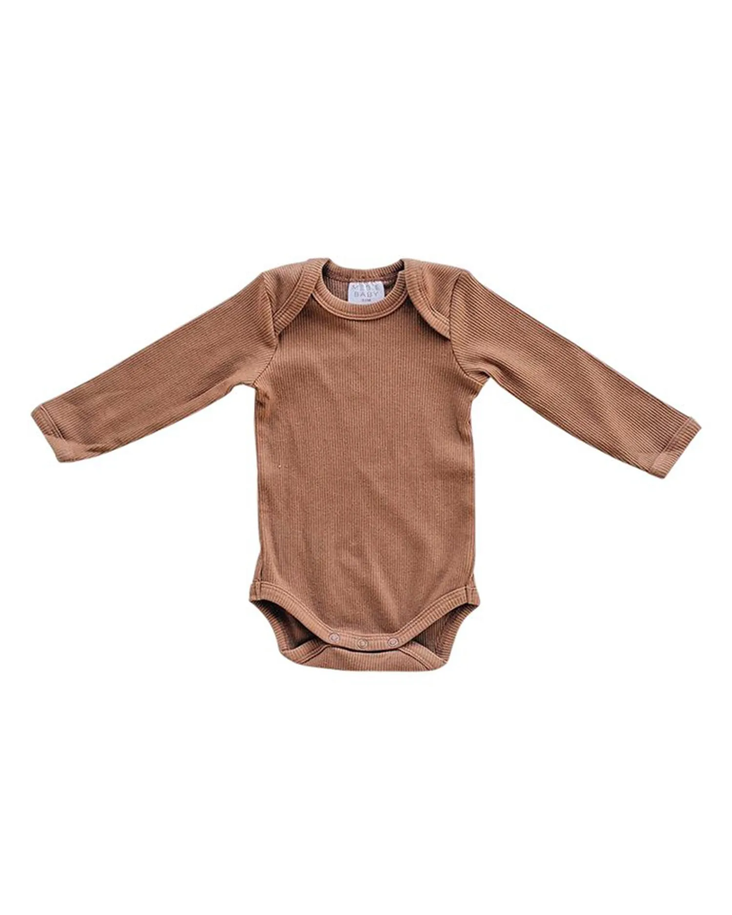 Long Sleeve Ribbed Bodysuit – Rust