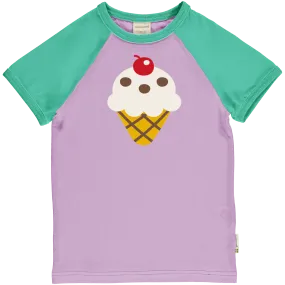 Maxomorra Ice Cream Organic Cotton Single Print Short Sleeved Top