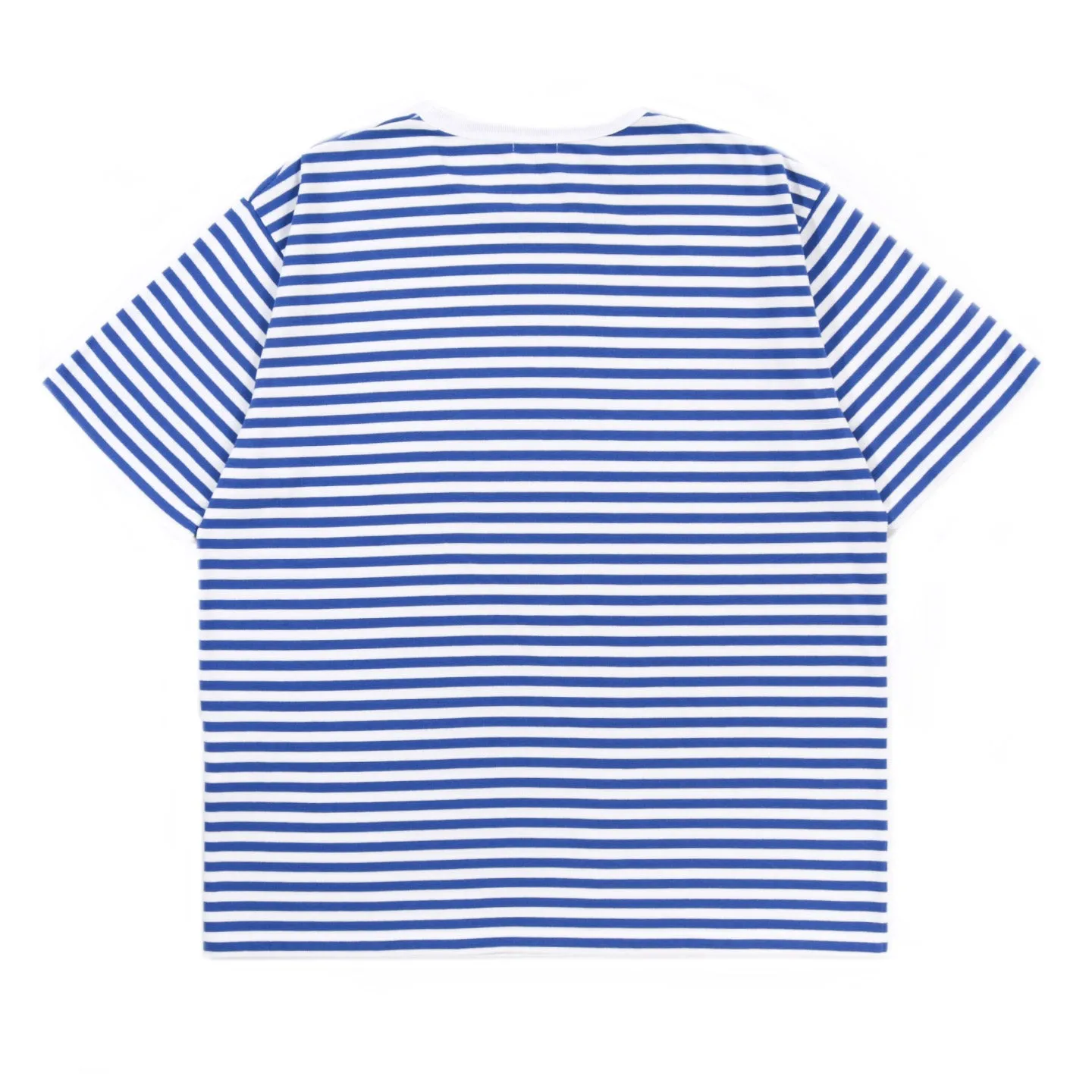 NANAMICA COOLMAX STRIPE JERSEY TEE ROYAL BLUE