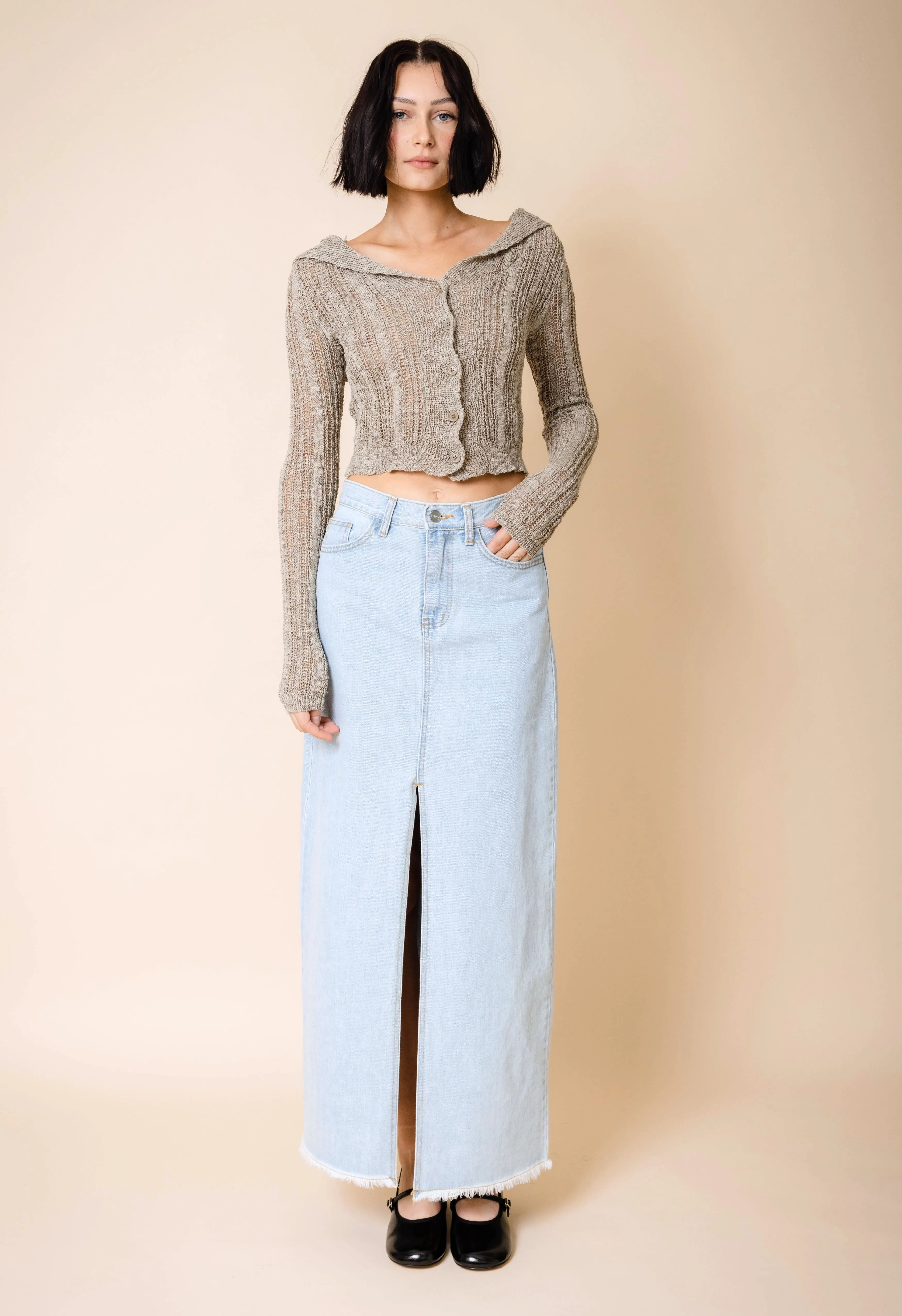 Nirvana Denim Maxi Skirt