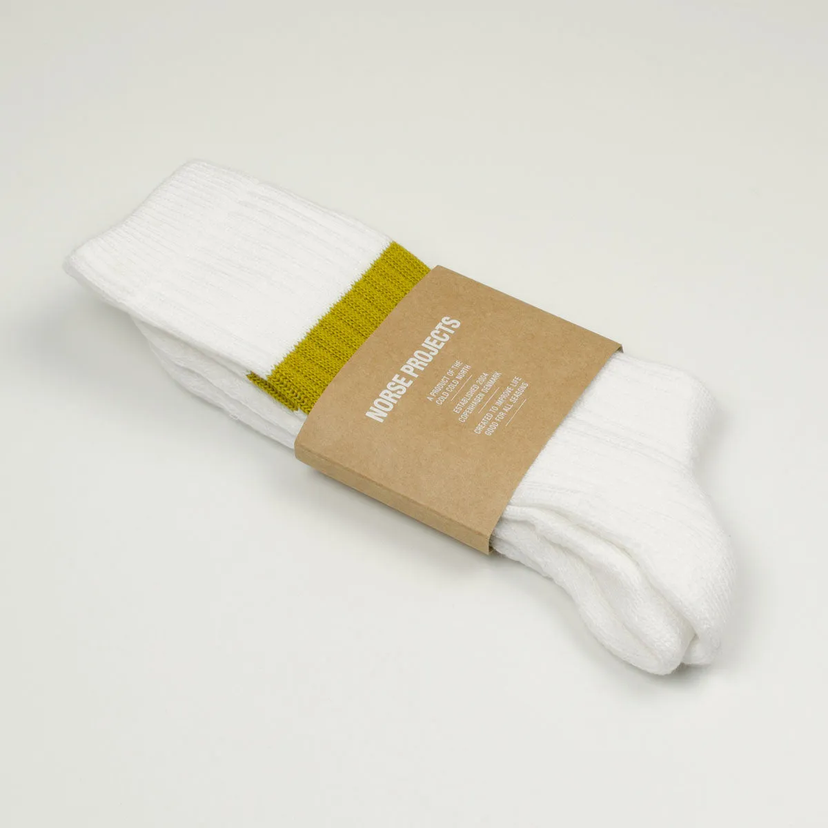 Norse Projects - Bjarki Cotton Sport Socks - Chartreus Green