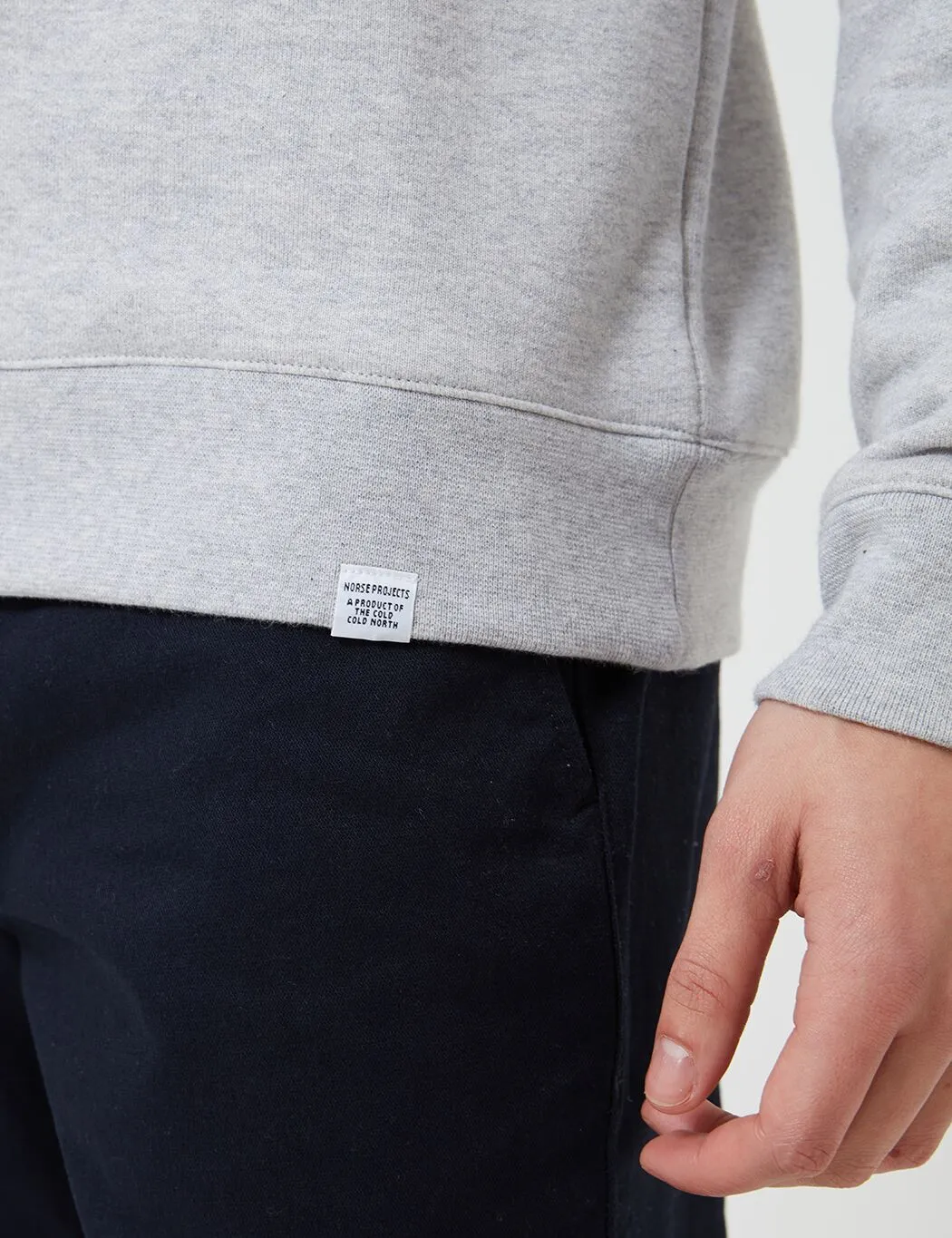 Norse Projects Vagn Classic Crew Sweatshirt (445gsm Cotton) - Light Grey Heather