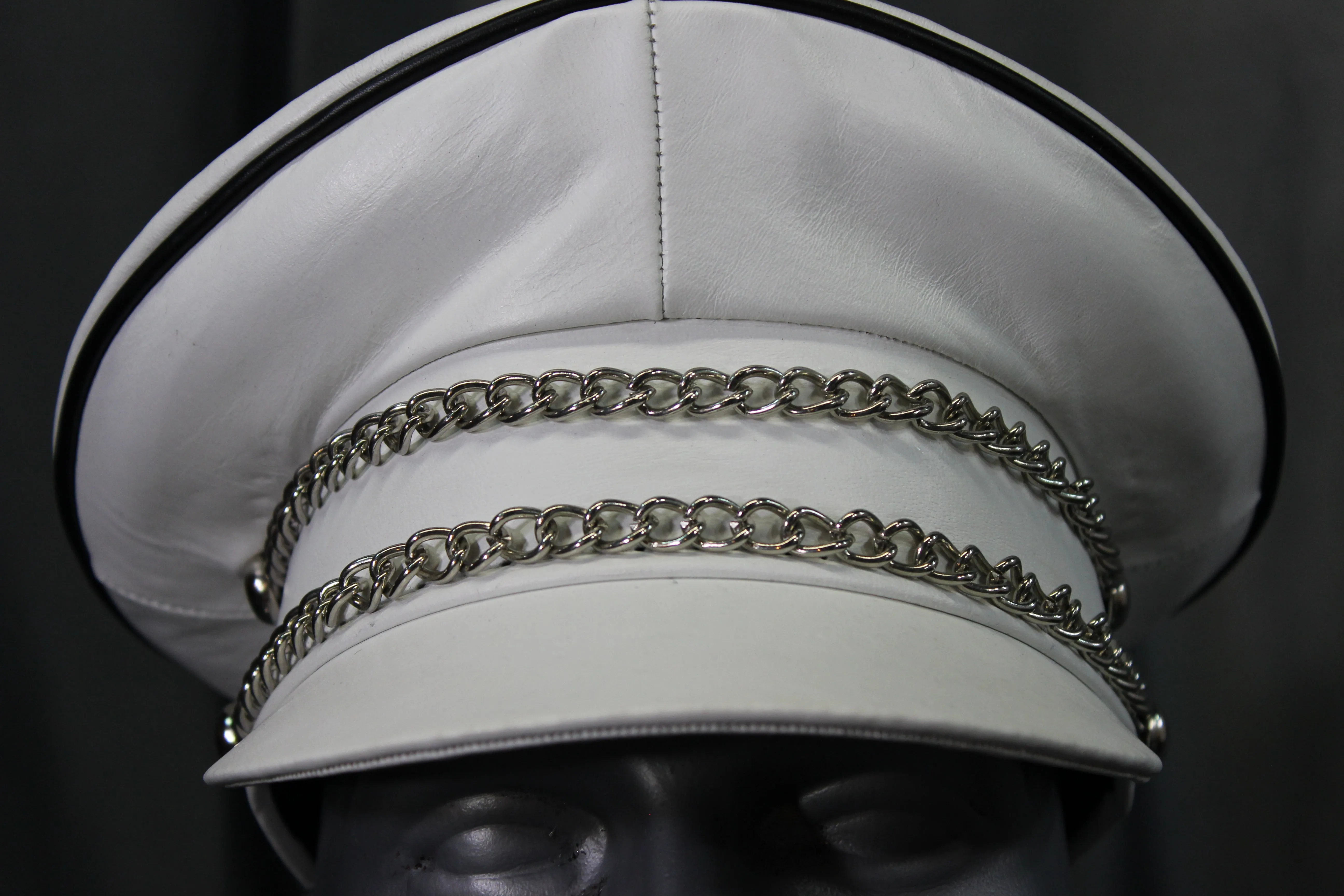 OnF Muir Cap in White with Black Trim