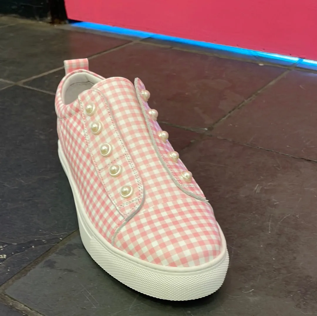 Pearla Pink Tartan Sneaker