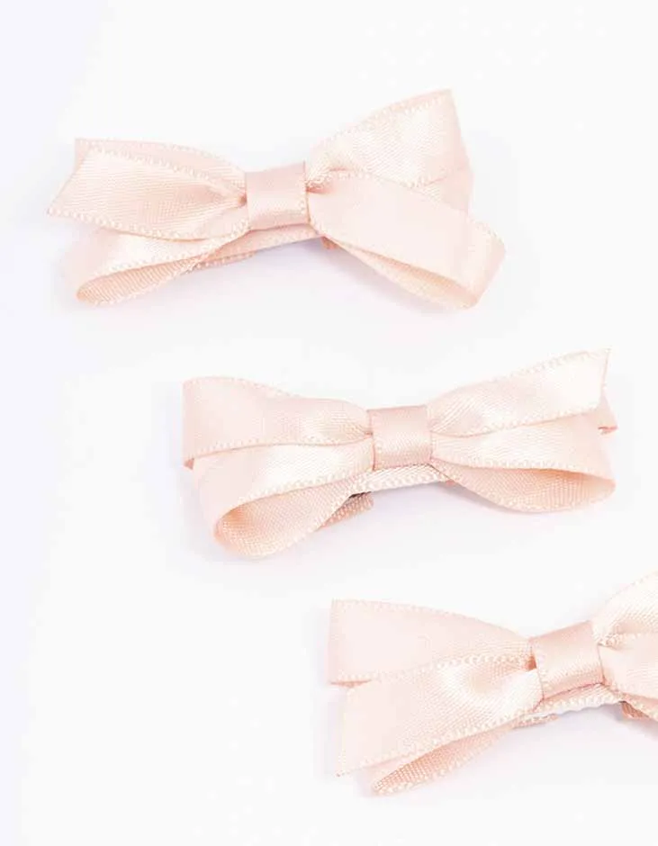 Pink Mini Hair Bows 5-Pack