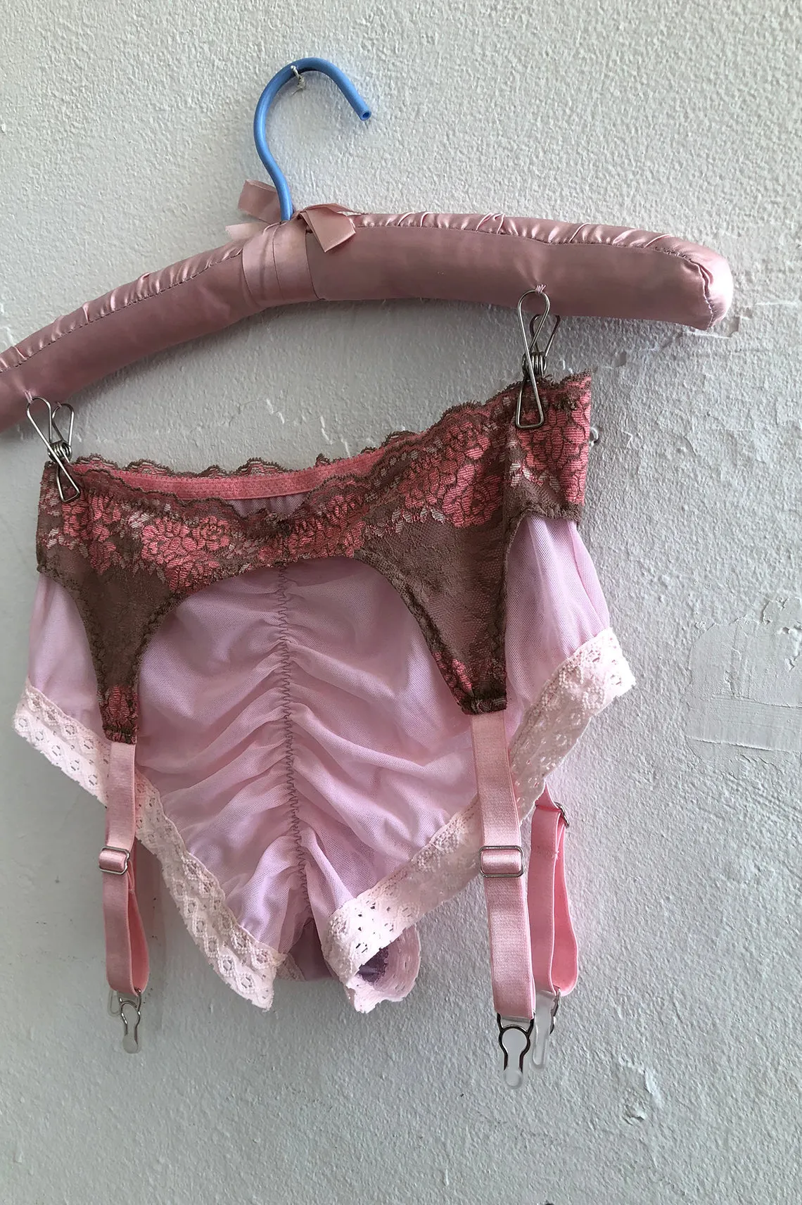 READY TO SHIP / Polaris Garter Short in Pink and Brown Cross-Dye (1M/1L)