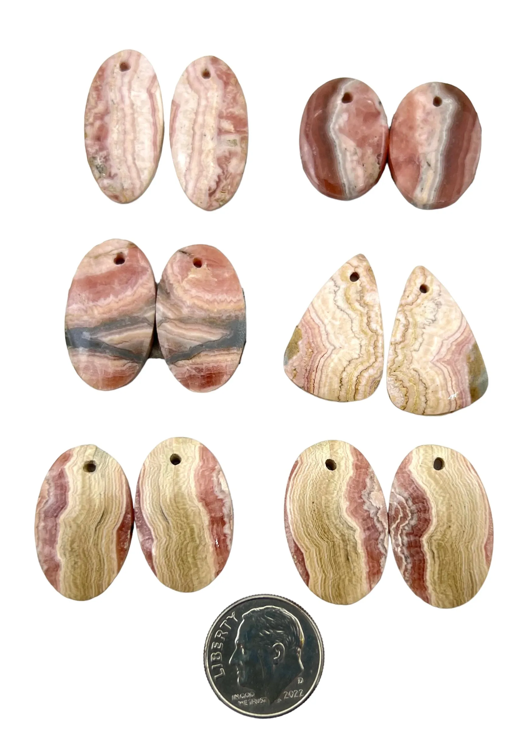 Rhorochrosite Bead Slab Pairs Various Shapes and sizes, Select One Pair